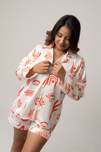 Tulipan shorts camisa manga larga